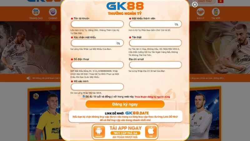 Hướng dẫn từng bước để đăng ký GK88 nhanh chóng